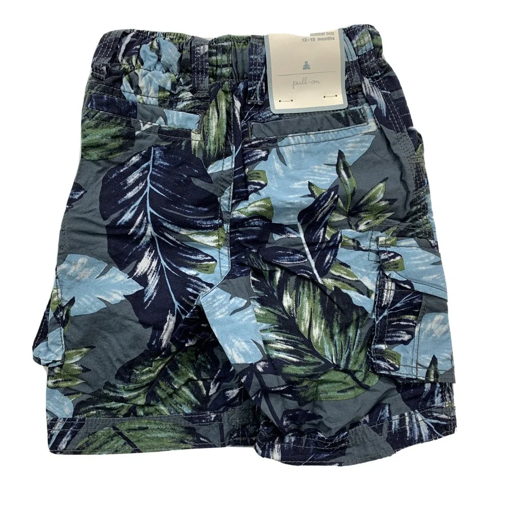Baby Gap Toddler‎ Boy Size 12-18 Months Leaves Elastic Waist Cargo Pants NWT NEW
